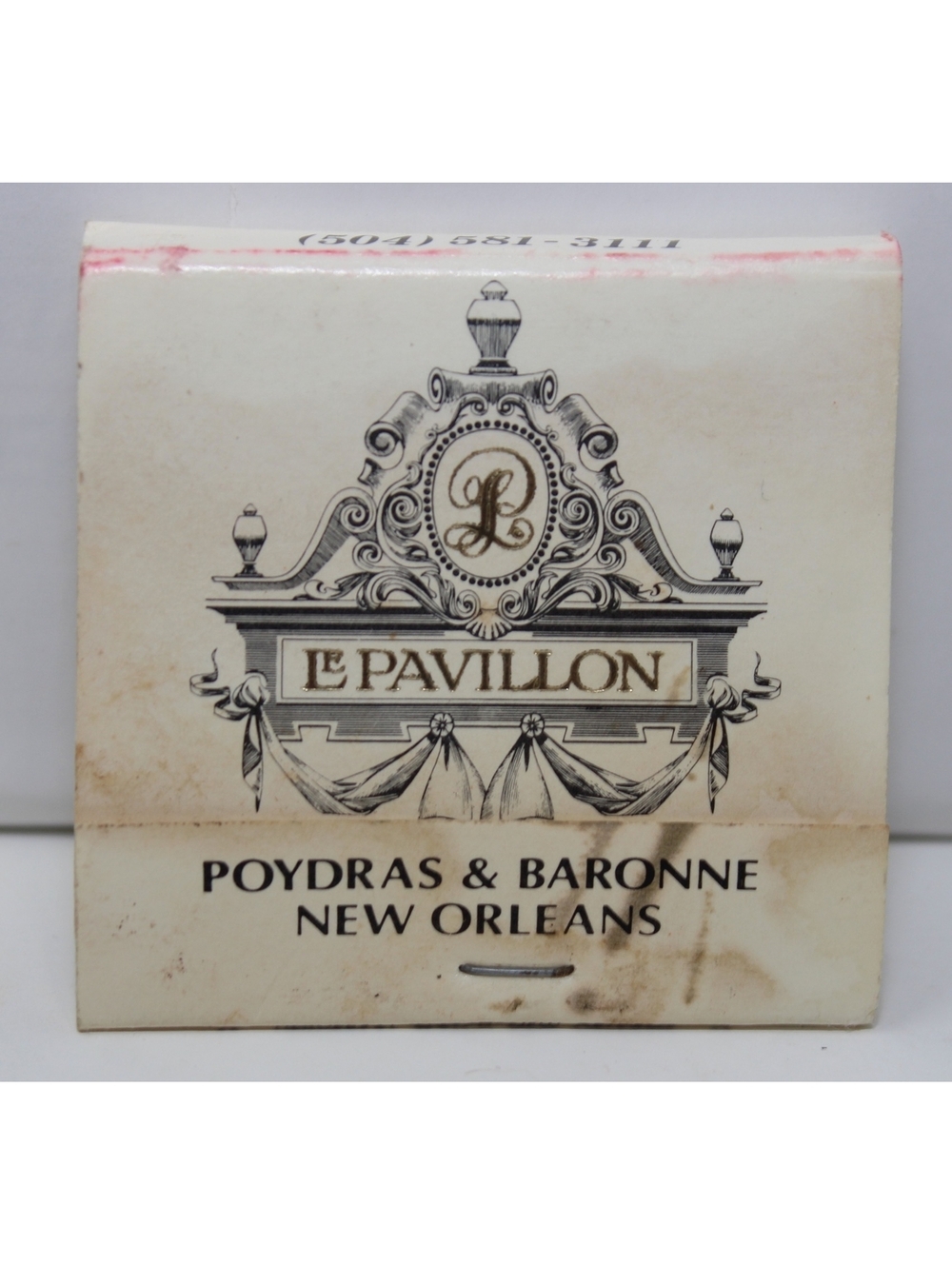 Vintage Matchbook Le Pavillon Hotel Chateaubriand Dining Room New Orleans